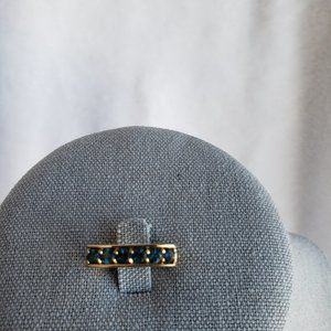 Red Garnet/London Blue Topaz Ring